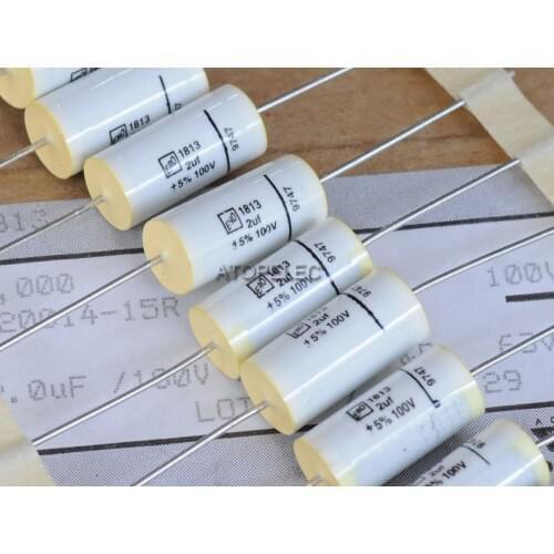 ERO 2uF/100V 5% MKT1813 Axial Film Capacitors Hi-Fi Audio