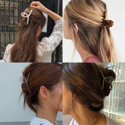 Europe America Cross Border New Cross Back Head Large Grip Creative Simple Ponytail Clip Female Shark Clip Headband