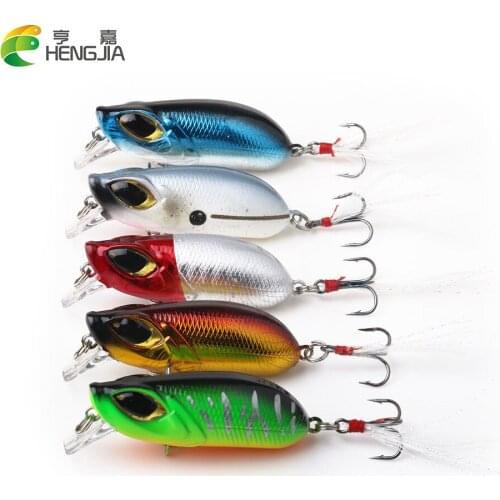 HENGJIA 5PCS Crankbait Fishing Lure 5.5CM 8G #8 Hook Sinking Slowly Aritificial Wobblers Hard Bait Fishing Tackle