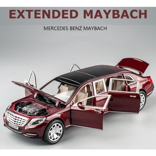 1:24 Maybach S600 Extended Alloy Car Model Benz Metal Diecasts & Toy Vehicles For Children Toys Kids Gifts Strong Pull back