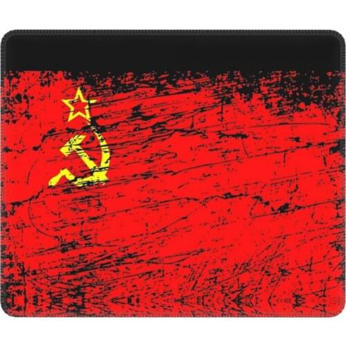 Soviet Union USSR Russia Flag Cool Mouse Pad Communist Socialist Non-Slip Soft Mat Natural Rubber Computer Keyboard Desk Pad