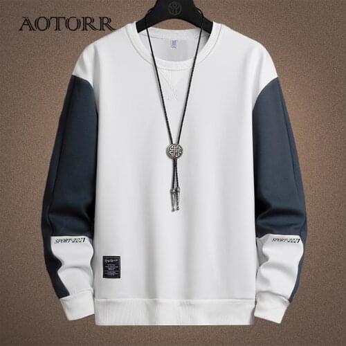 Men Sweatshirts Splicing 2021 Autumn Spring Fashion Mens Hoodies Outwear Couple Outfit Brand Clothing Hip Hop Hoodie Sweatshirt