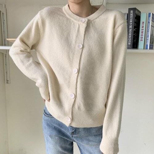 2020 Autumn Elegant Single-breasted Women Knitted Cardigans Long Sleeve Female Open Stitch Sweater Knitwear Jacket