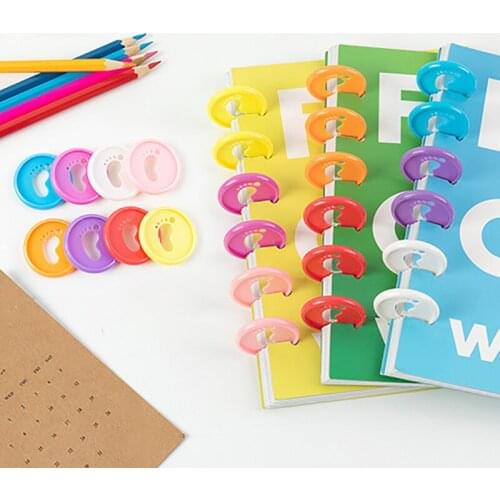 100pcs 35mm Plastic Binder Rings Notebook Binder Discs Planner Ring Binder Binding Discs 360 Degree Rotatable Binding Buckle