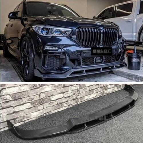 High Quality Carbon Fiber Car Bumper Front Lip Diffuser Cover Protector Fits For BMW X6 G06 2019 2020 2021
