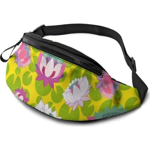 Lotus Waist Bag Climbing Men Waist Pack Polyester Print Bag