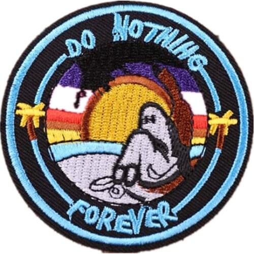 Promotional Customized Embroidery Sew On Iron On Patch Badge Fabric Applique Craft Transfer for clothing Jackets Jeans Caps Hats