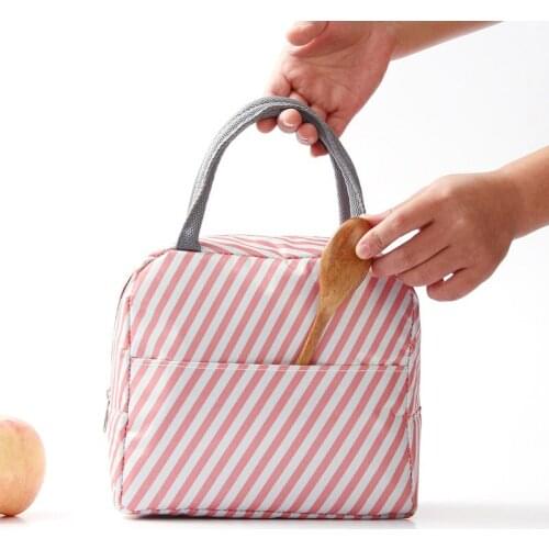 Oxford Waterproof Lunch Bag Portable Large Capacity Insulation Bag Large Capacity Student Lunch Bag Fresh-keeping Picnic Bag