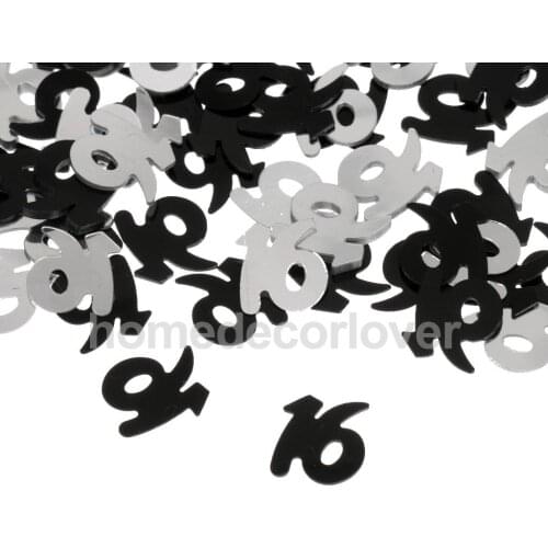 Age 16 16th Birthday Wedding Anniversary Party Table Metalic Confetti Decoration Sprinkles