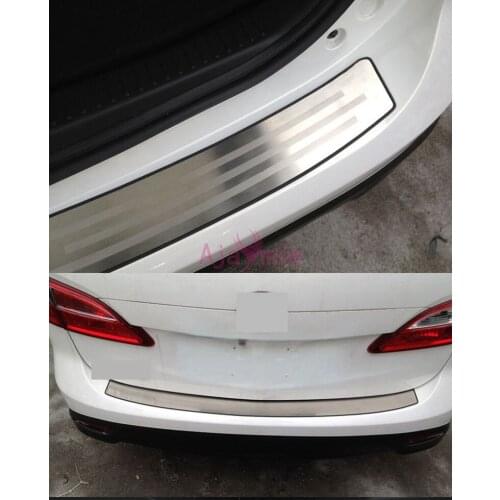 Stainless Steel Rear Trunk Bumper Tail Gate Door Sill Protector Trim Plate 2009-2017 For M5 Mazda5 Mazda 5 Accessories