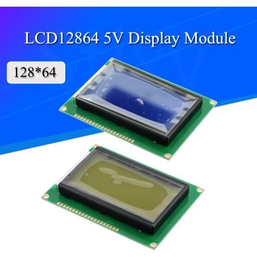 128*64 DOTS Yellow Green LCD Module 5V blue Screen 12864 LCD With Backlight ST7920 Parallel Port For Arduino Raspberry Pi