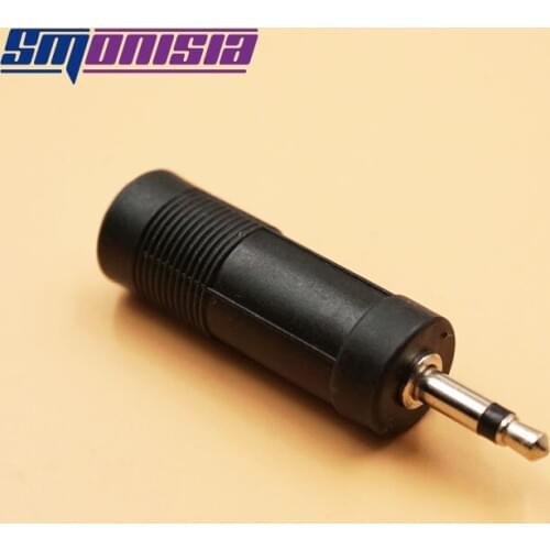 Smonisia 100pcs 3.5mm Mono Male Plug to 6.5mm / 6.35mm Female jack 2 Pole Audio Plugs Socket Converter Adapter Connector