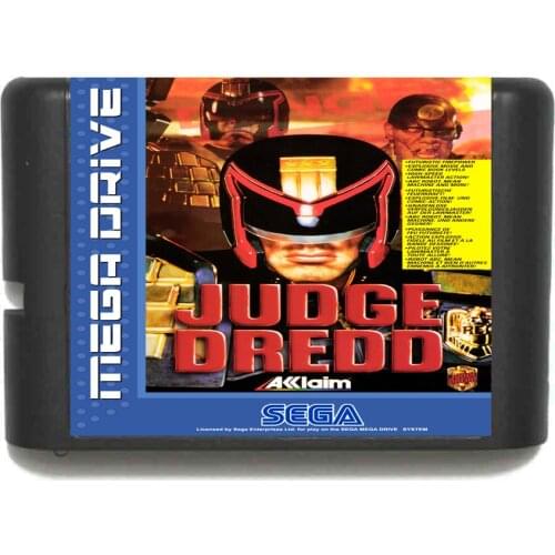Judge Dredd 16 bit MD Game Card For Sega Mega Drive For Genesis