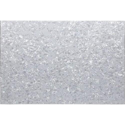 3Ply PVC with Bass Guitar Pickguard Material Sheet DIY Untrimmed 16.9X11.4X0.09 In, Pearl White