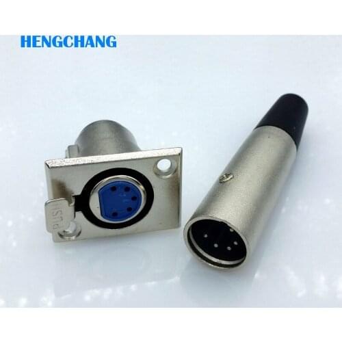 5pin Ohm connector for Professional audio equipment Speaker connector male plug with socket Professional audio connectors 1set