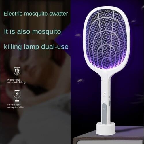 1200mAh Electric Mosquito Swatter Rechargeable Household Powerful Mosquito Killer Fly Swatter Lithium Battery Mosquito Repellent