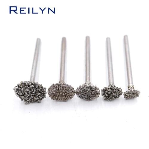Shank 3mm #46 coarse grade Emergy diamond abrasive bits 10mm/16mm peeling needle H type die grinder/dremel/rotary tools