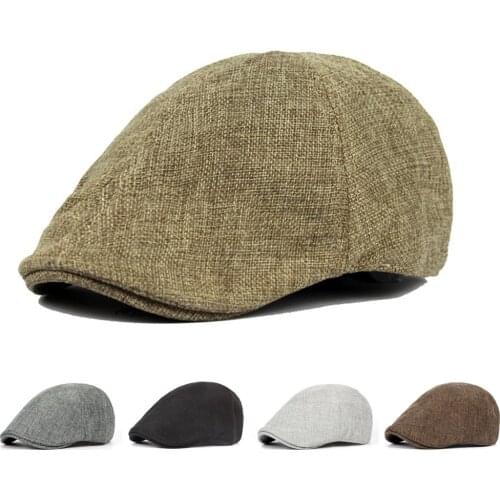 New Mens Solid Berets Hat Golf Driving Sun Flat Diablement Fort Gatsby Hat for Women Ivy Hat Summer Breathable Cabbie Newsboy