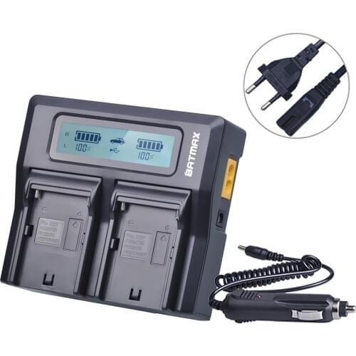 NP-FM500H NP FM500H LCD Rapid Dual Charger for Sony NP F770 F750 F570 F550 F530 NP F970 F960 F950 F930 NP-F970 FM500H