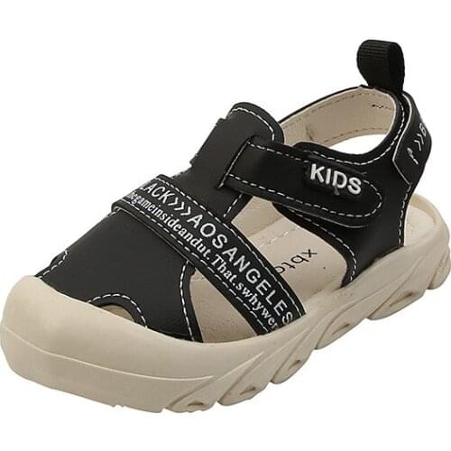 CAPSELLA KIDS Summer Shoes 1-6 Years Boys Closed Toe Soft Bottom Sandals Children Summer Sandals Sports Shoes Size 21-30
