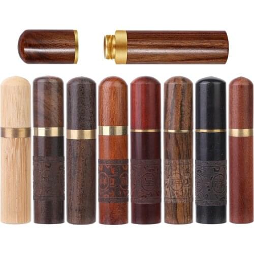 Nonvor Hand Sewing Needles Storage Wooden Box Needles Bottle Sandalwood Needle Holder Needlework Storage Wood Case Toothpick Box