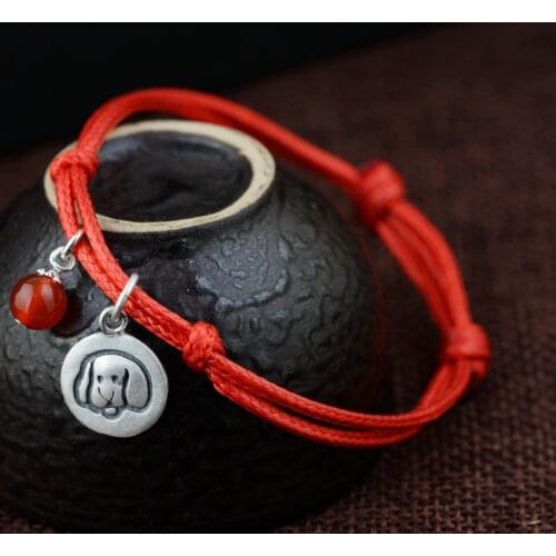 Красные браслеты FNJ China At AliExpress