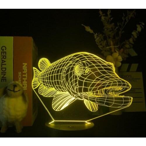 Galaxy Night Light Projector Kids Room Decoration Grouper Image 3D LED Desk Acrylic Lamp Color Change Remote Control Nightlight
