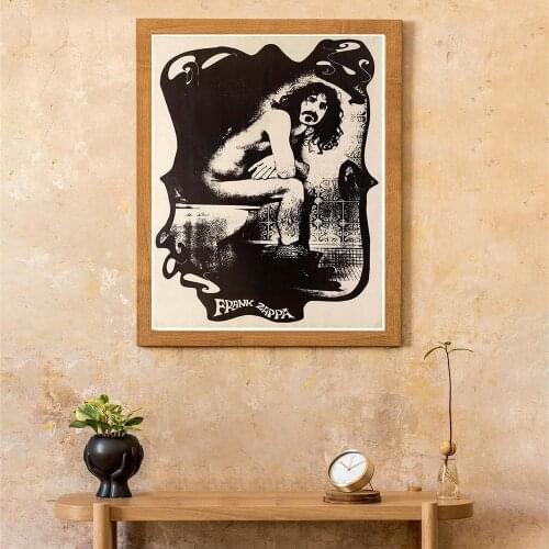 Famous Rock Singer Painting Canvas Frank Zappa Poster Vintage Pictures Wall Art Home Decoration Musics Print For Toilet Bathroom