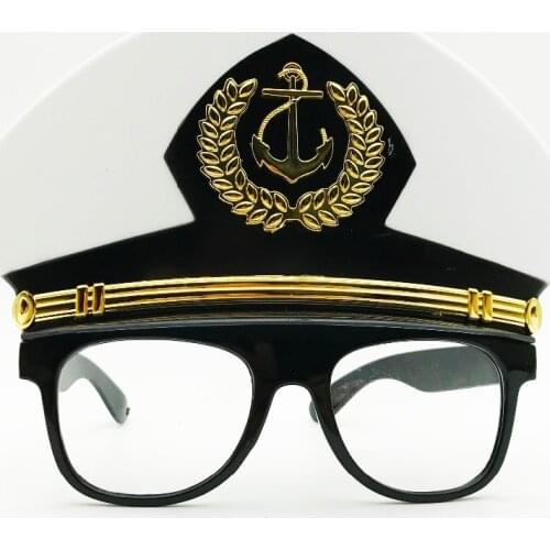 Costume Captain Sunglasses Party Glasses Funny Glasses Eyeglasses for Birthday Holiday Costume Party Favors Gift Photo Props