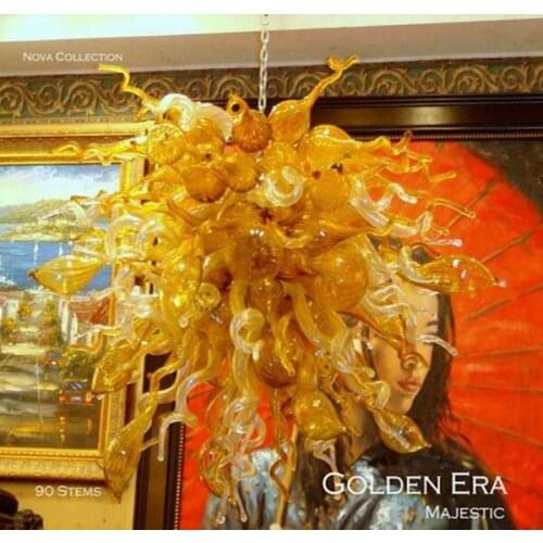 Indoor Decoration Light Blown Murano Glass Hanging LED Large Chandelier
