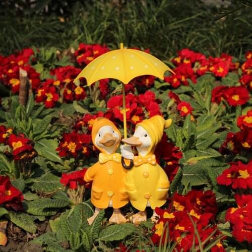 Cute Duck Fairy Garden Miniatures Figurine Animal Resin Arts And Crafts Bonsai Tabletop Furnishing Articles Home Decoration