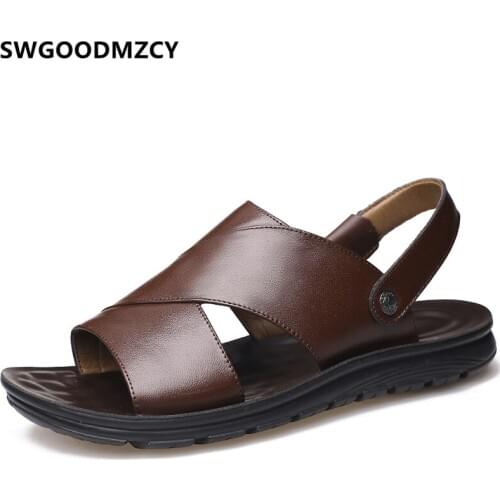 Mens Sandals Summer Leather Sandals Men Designer Shoes Men Open Shoes Men Sandalias Hombre Erkek Ayakkabi Chaussure Homme