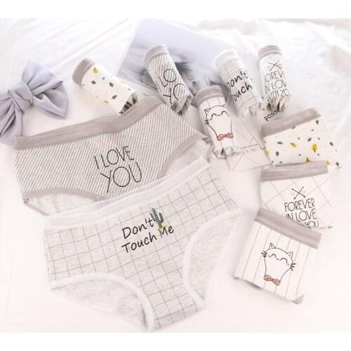 New Cute Animal Letter Print Panties for Women Underwear Lingerie Briefs Cotton Breathable Underwear Panty Girls Panties E0072