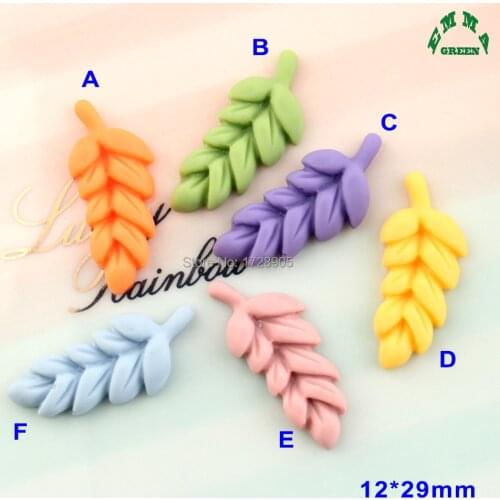 New Fashion Ear of Wheat Cabochon Embellishments for girls 20pcs Flat Back Resin Cabochons For Bracelet Earrings Accessories