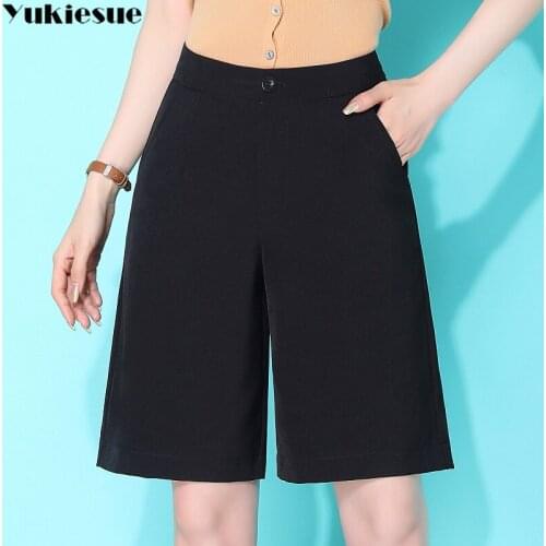 Womens shorts woman 2020 summer high waist straight wide leg shorts for women short femme jeans womens clothing ladies
