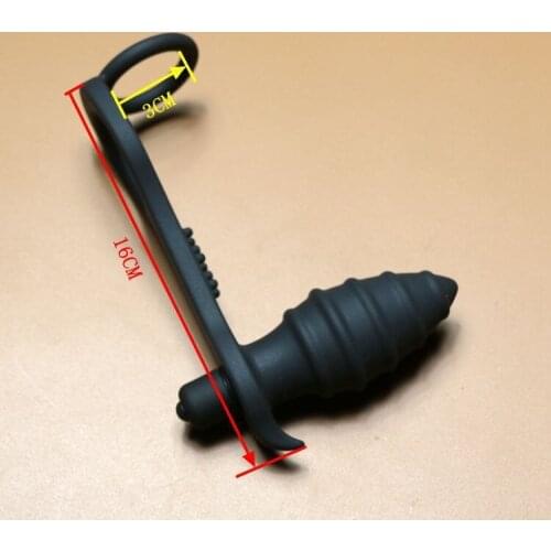 Silicone Erotic Male Masturbator Ball Stretcher G point Stimulate Anal Plug Delay Sex Toys For Men Gay Sexo Shop