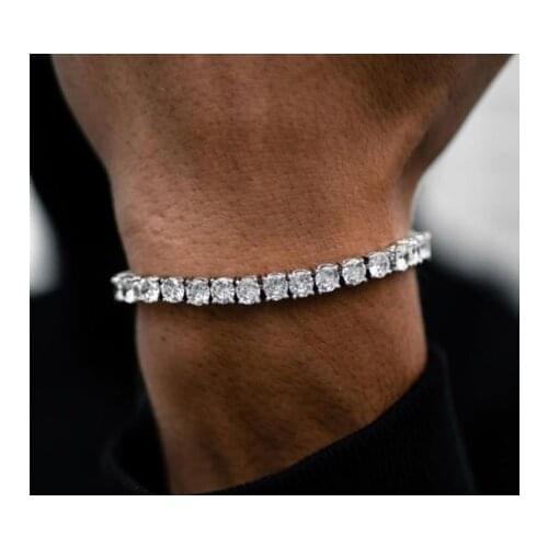 CZ Tennis Bracelet for Women Men Exquisite Fashion Charm Braclet Chain Hip Hop Bracelets No Fade Jewelry