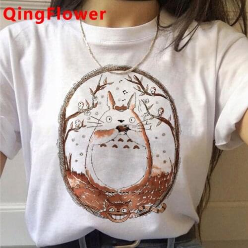Totoro Studio Ghibli summer top t shirt women harajuku grunge plus size couple clothes casual top tees t-shirt aesthetic