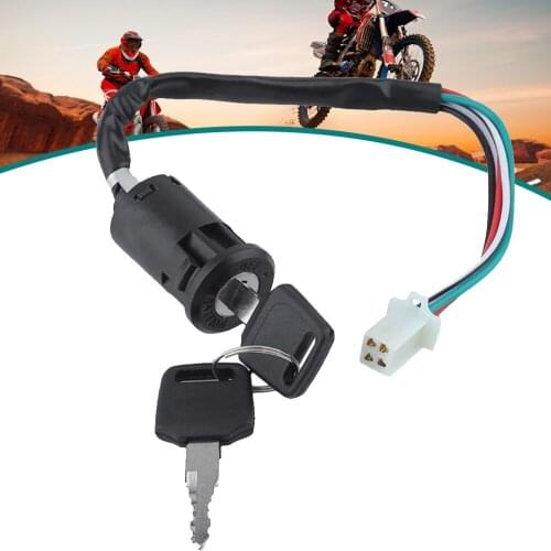 Universal Motorcycle Ignition Switch Key ATV Dirt Bike Switch Key Easy To Install for Most Motorcycles Electric Vehicles