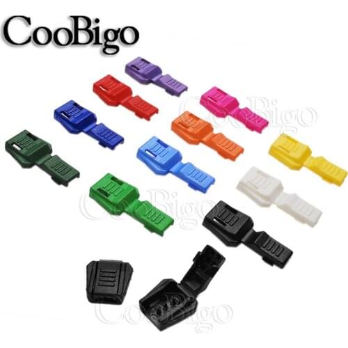 50pcs Colorful Zipper Pull Cord Ends Clip for Backpack Bag Zipper Paracord Shoelace Sportswear Rope Lanyard DIY Accessories
