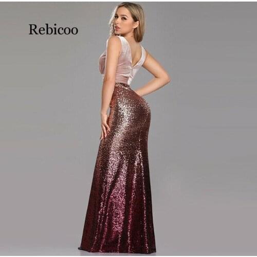 High-end luxury elegant dress female V-neck high waist sequined patchwork dress large size womens dresses vestidos largos