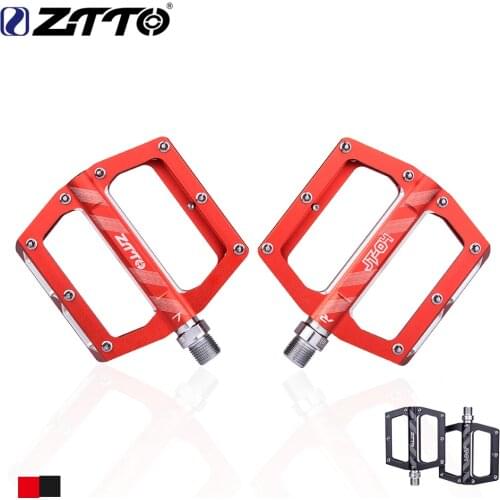 ZTTO Ultralight MTB bike Flat Pedal Aluminum Alloy 4 Bearings Anti-slip Pedal Road Gravel bike bicycle CNC pedal for XC AM BIKE