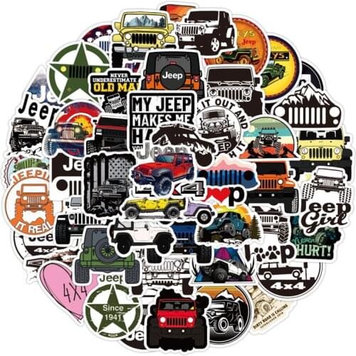 10/30/50 PCS New Jeep JEEP Graffiti Cartoon Anime Sticker For Laptop Skateboard Luggage Motorcycle Fridge Waterproof Decal Toy