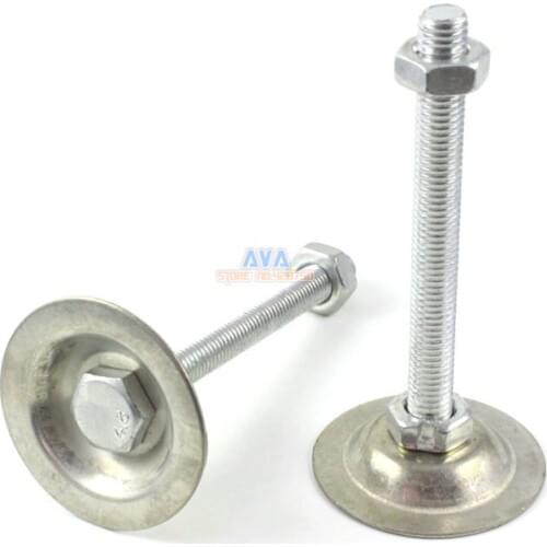 4 Pieces 50mm Base M10*100mm Adjustable Lathe Leg Articulating Leveling Feet