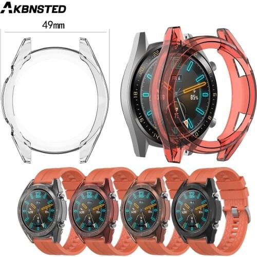 AKBNSTED Protective Case For Huawei Watch GT Shockproof Replaced TPU Watch Case For Huawei GT 42mm/46mm Sport Watch Accessories