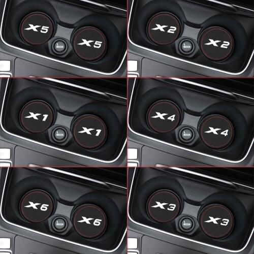 1pcs Car Water Cup Bottle Holder Anti-slip Pad Mat for X1 X2 X3 X4 X5 X6 X7 BMW M2 M3 M4 M5 M6 M8 Emblem accessories