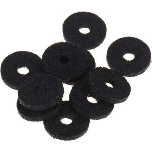 Musiclily Basic Guitar Strap Button Felt Washers, Black (Set of 20)
