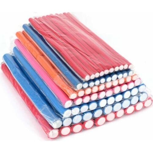10pcs Foam DIY Styling Hair Rollers Flexible Curler Bendy Twist Curls Tool Modeler Spiral Roller Curlers 24CM