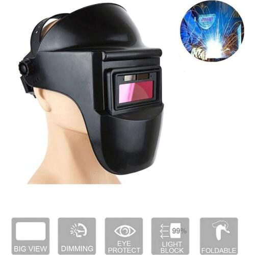 Sparkproof Anti-UV Protective Mask Welding Helmet Anti-Glare Lens Arc Radiation HeadMounted Solar Auto Darkening Black wholesale