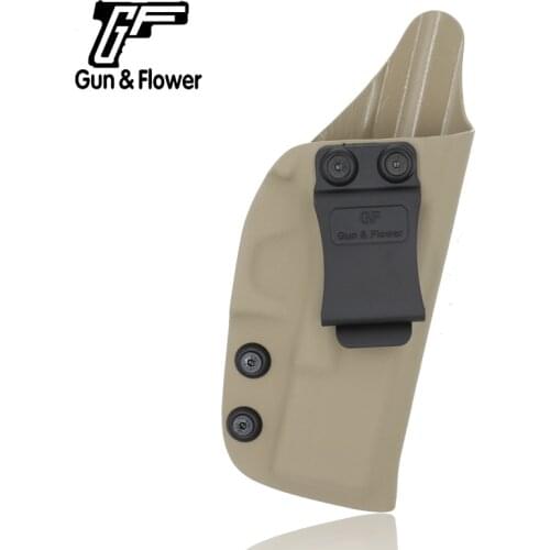 Gun&Flower Glock 19/23/32 Pistol Kydex Holster Concealment Sand Color IWB K Gun Pouch Holder for Outdoor Hunting